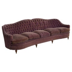 Argentine Designer, Sofa, Fabric, Wood, Brass, Argentina, 1940s