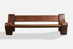 Designer argentin, canapé, bois, Argentine, années 1980