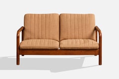 Argentine Designer, Sofa, Wood, Fabric, Argentina, 1970s