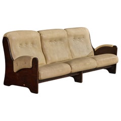 Argentine Designer, Sofa, Wood, Vinyl, Argentina, 1970s