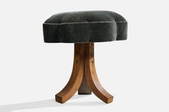 Designer argentino, sgabello, legno, mohair, Argentina, anni ’30