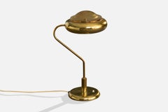 Lampada da tavolo di design argentino, ottone, vetro, Argentina, anni '60