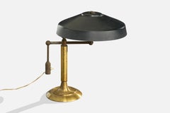 Argentine Designer, Table Lamp, Brass, Metal, Argentina, 1950s