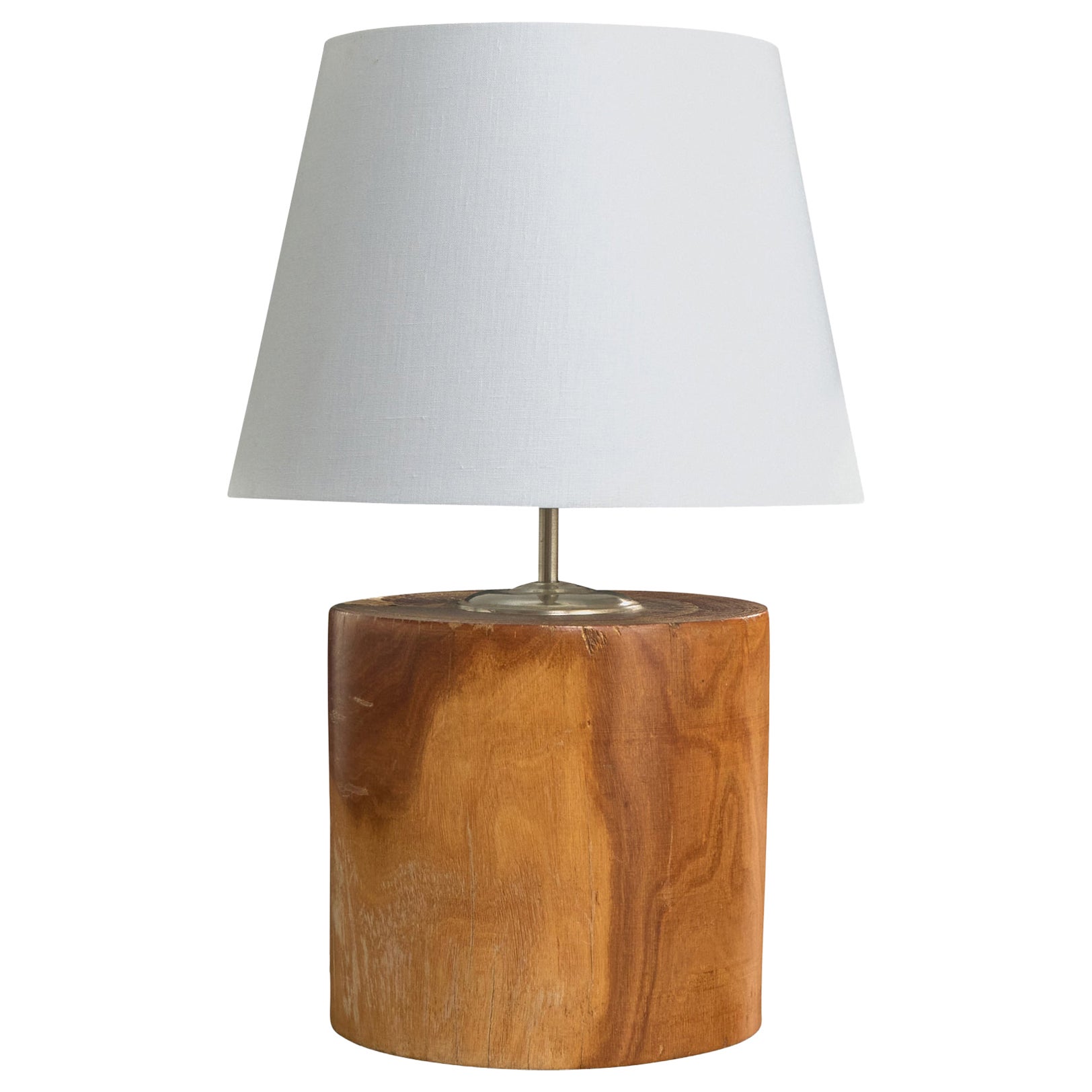 Argentine Designer, Table Lamp, Wood, Metal, Argentina, 1960s