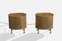 Argentine Designer, Table Lamps, Brass, Argentina, 1960s