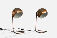 Argentine Designer, Table Lamps, Copper, Argentina, 1980s