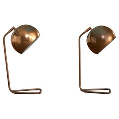 Argentine Designer, Table Lamps, Copper, Argentina, 1980s