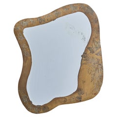 Argentine Designer, Wall Mirror, Brass, Argentina, 1960s