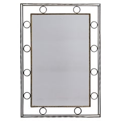Argentine Designer, Wall Mirror, Iron, Argentina, 1950s