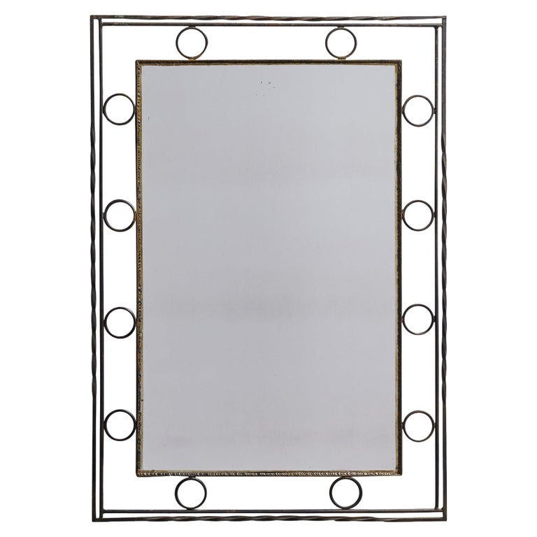 Argentine Designer, Wall Mirror, Iron, Argentina, 1950s