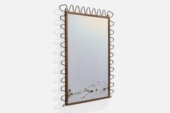 Argentine Designer, Wall Mirror, Metal, Argentina, 1950s