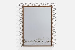 Argentine Designer, Wall Mirror, Metal, Argentina, 1950s