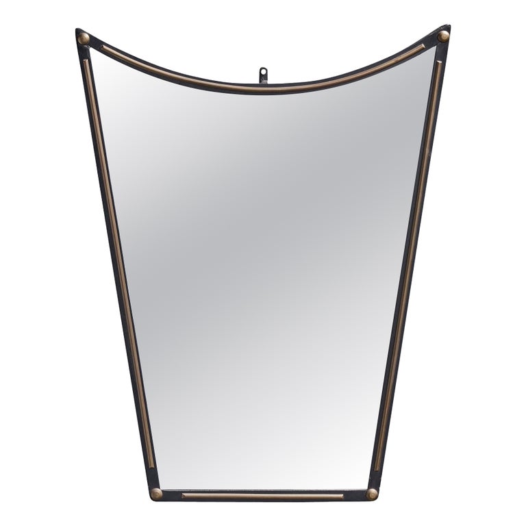 Argentine Designer, Wall Mirror, Metal, Argentina, 1960s