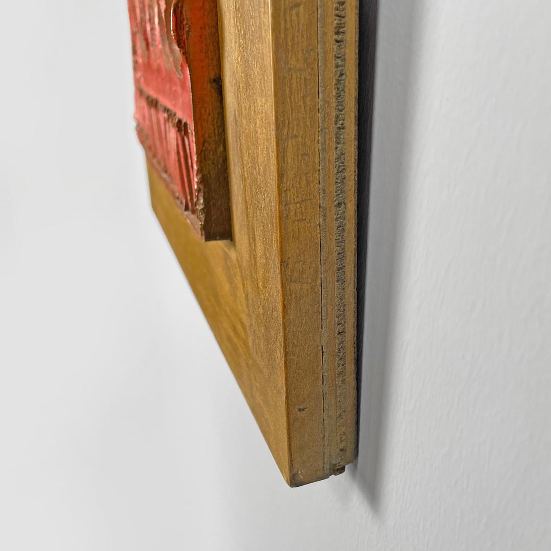 Scultura moderna argentina in ceramica rossa e legno dorato di Carlos Carlè 1974 in vendita 13