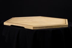 Hexagonal Parchment and Bronze Serving Tray by Costantini, Ivo - IN STOCK