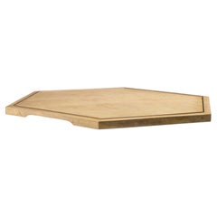 Hexagonal Parchment and Bronze Serving Tray by Costantini, Ivo - IN STOCK