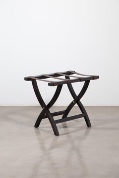 Argentine Rosewood Slung Leather Luggage Rack from Costantini, Valerio in Stock