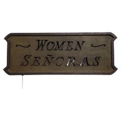 Argentinian Pierced Iron Bathroom Sign