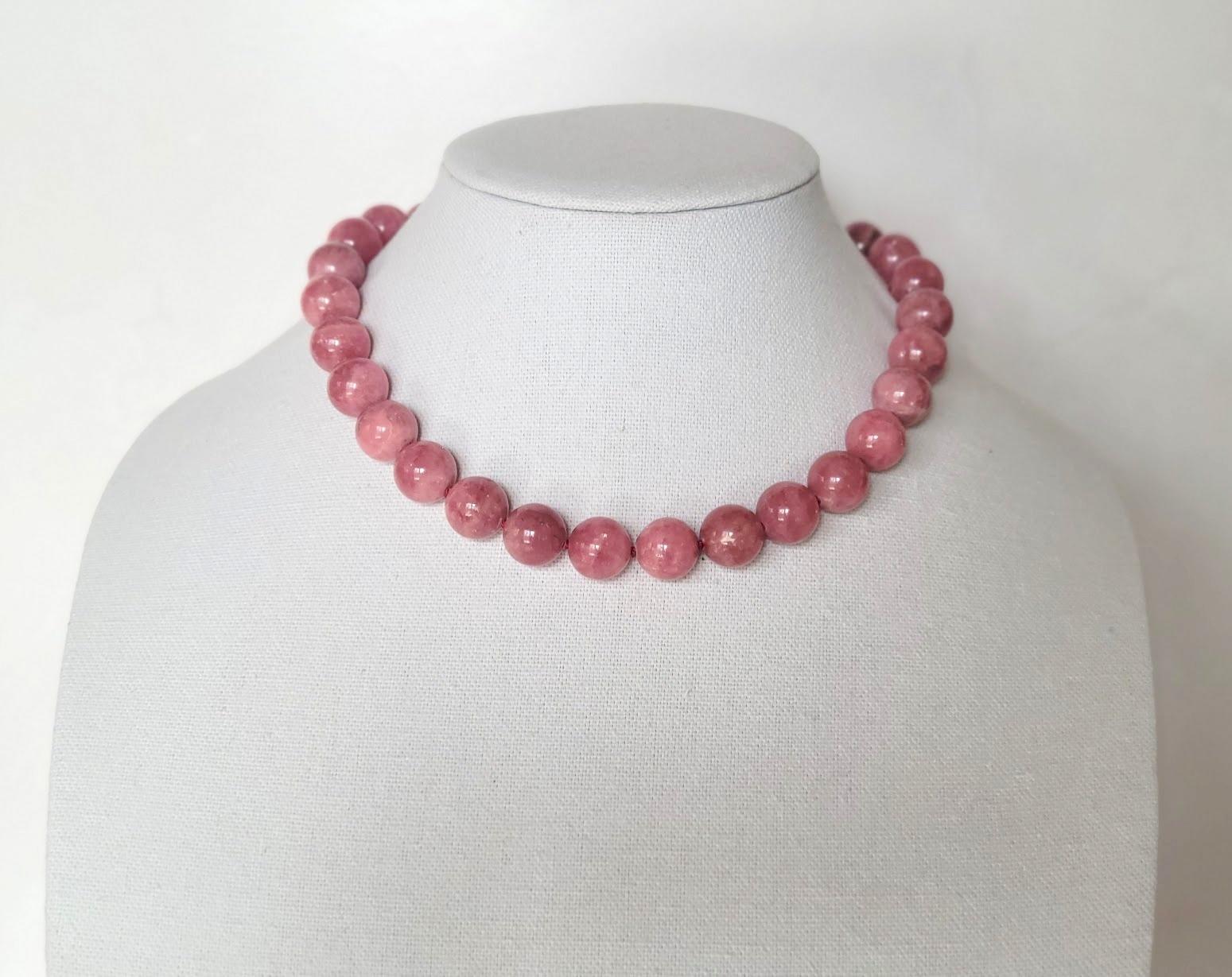 Collana con nodi in rodocrosite argentina In condizioni Nuovo in vendita a Chesterland, OH