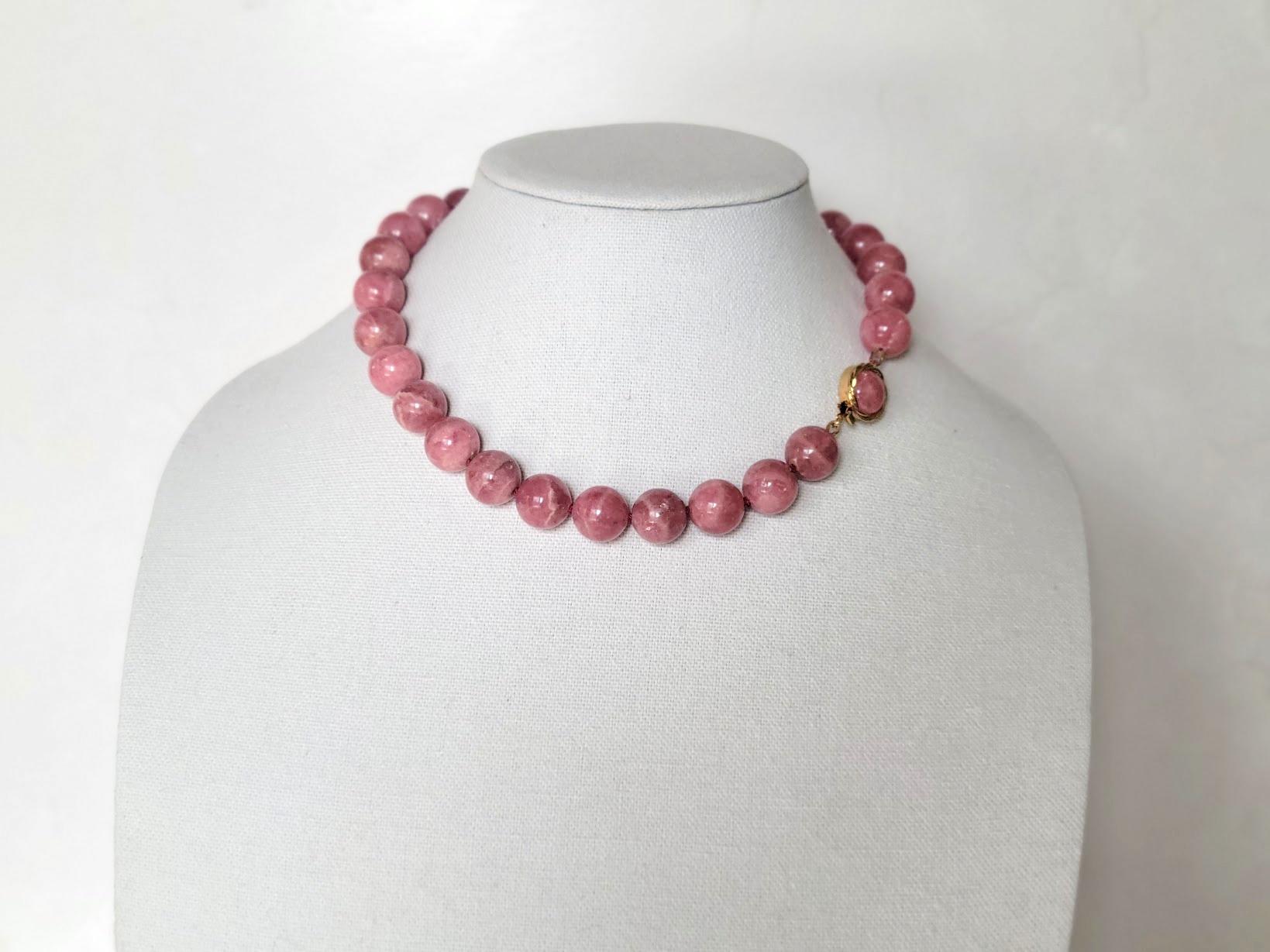 Collana con nodi in rodocrosite argentina in vendita 2