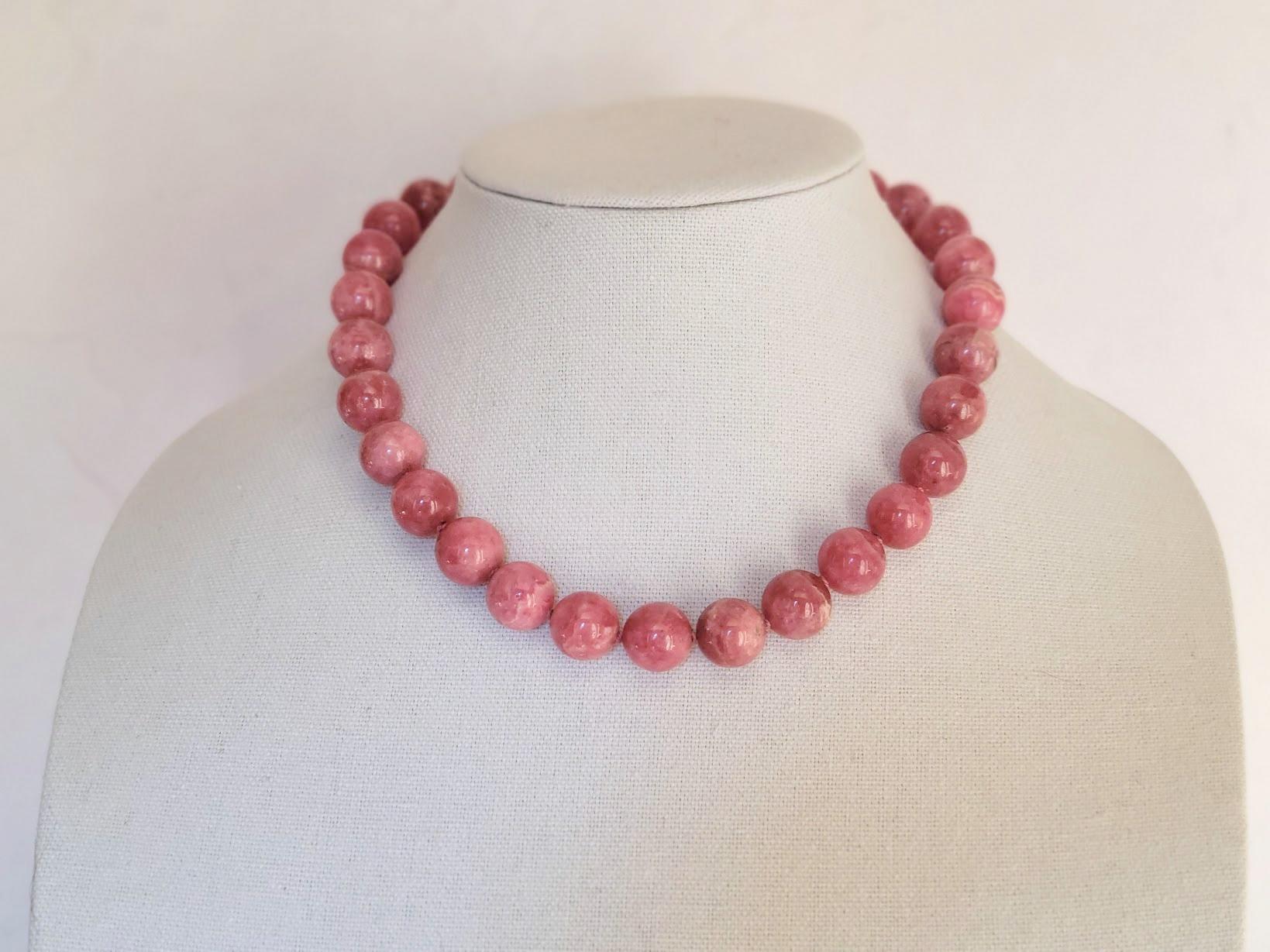 Women's or Men's Argentinian Rhodochrosite Necklace