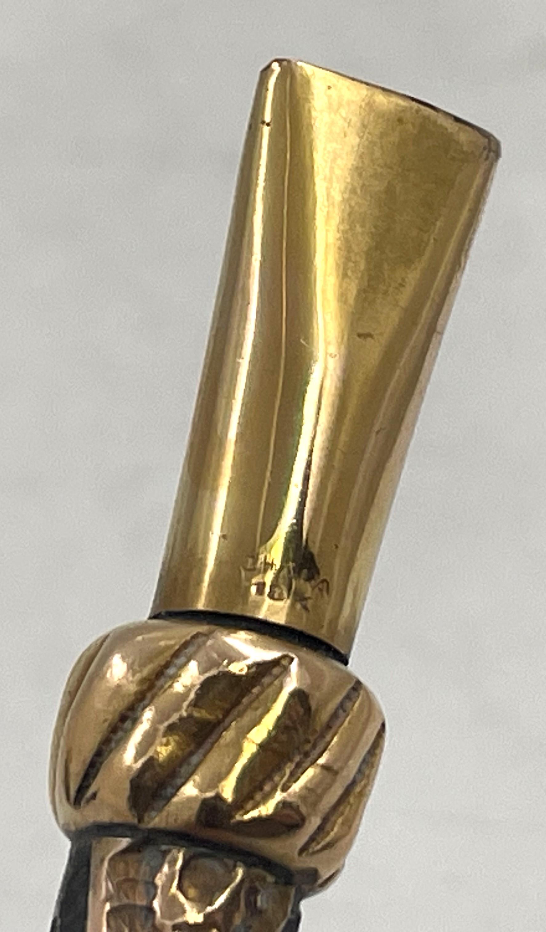 Argentinian Silver and 18K Gold Inlaid Mate Cup with Straw For Sale 7