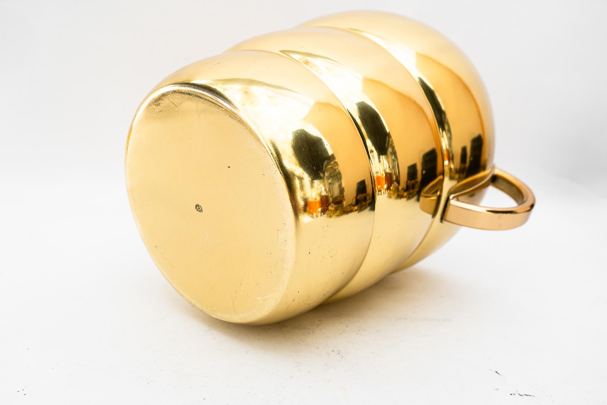 Lacquered Argentor champagne bucket vienna around 1920s ( marked on bottom ) For Sale