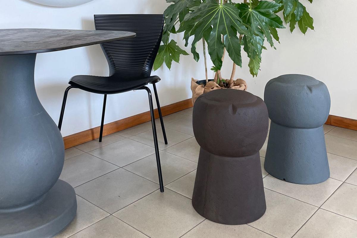 Post-Modern Argil Grey Cin Cin Stool by SLIDE Studio For Sale