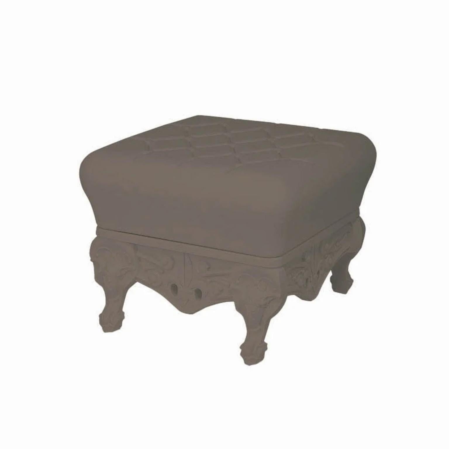 Pouf Prince d'amour gris argil de Moro, Pigatti