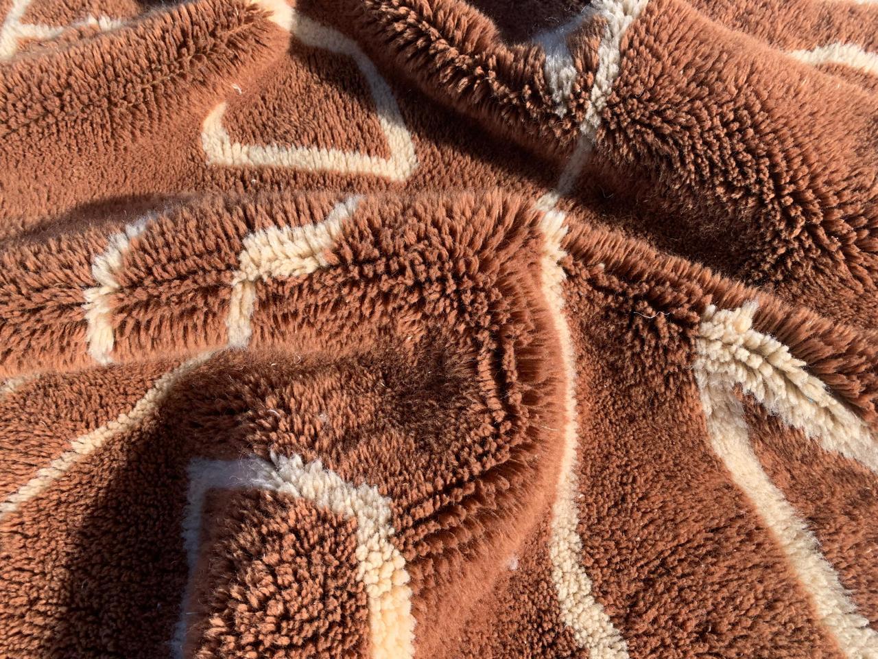 Woven ARGILE SACRÉE Berber Wool Rug Modern Handwoven Large Minimalist Contemporary For Sale