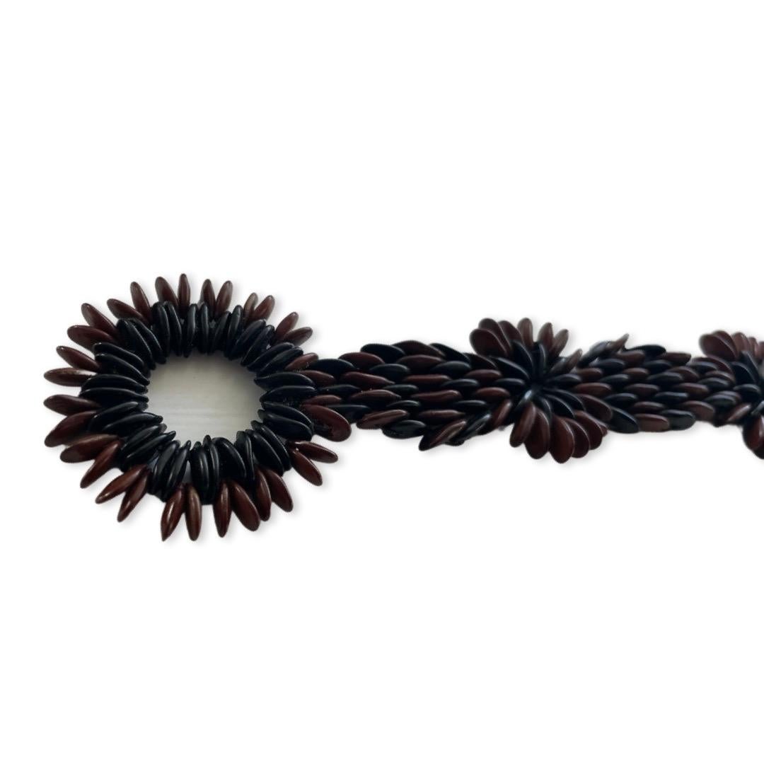 The Argo Bracelet – Handmade Wild Tamarind Seedwork In New Condition For Sale In Oxford, MD