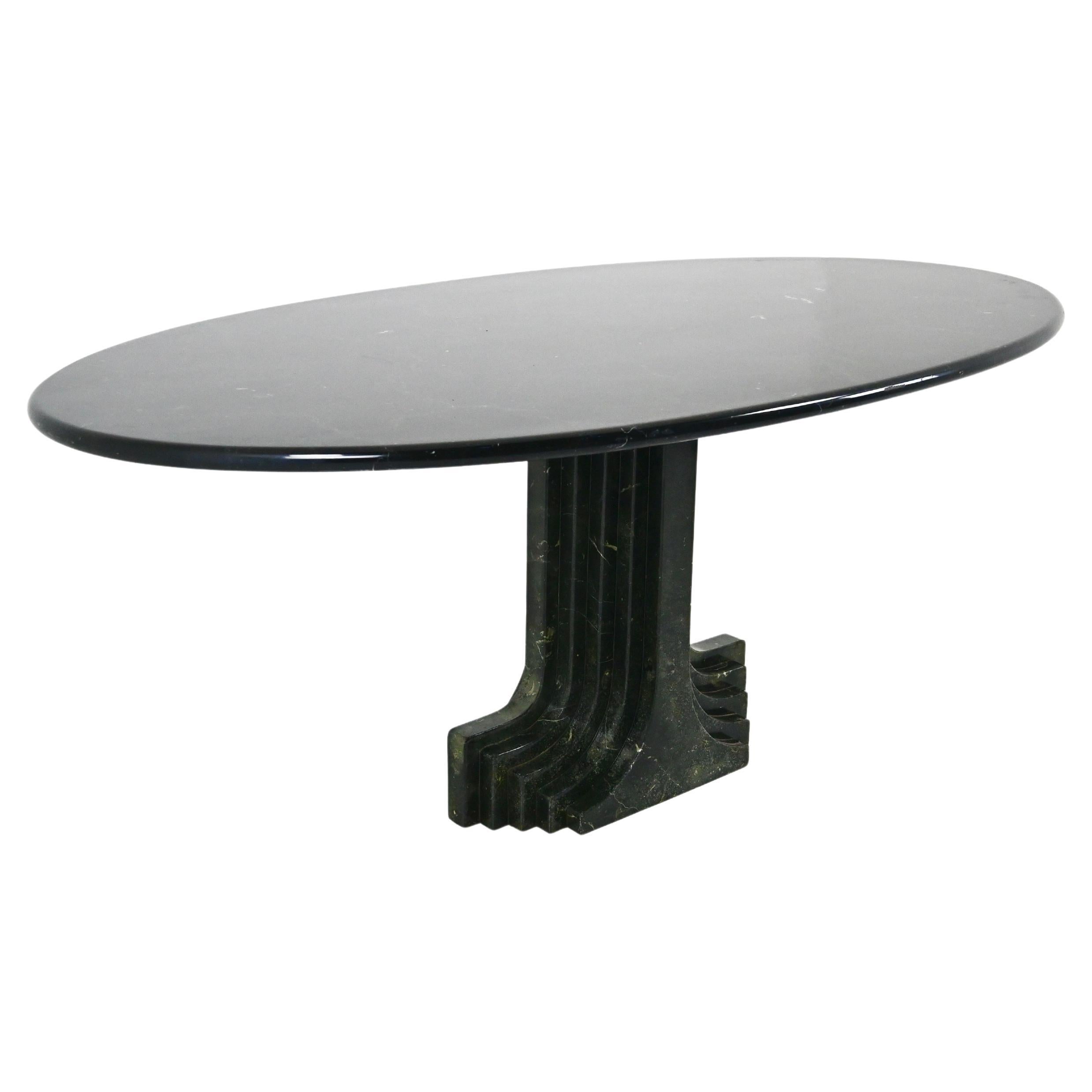 "Argo" Oval Dining table by Carlo Scarpa for Simon Gavina, 1970s For Sale