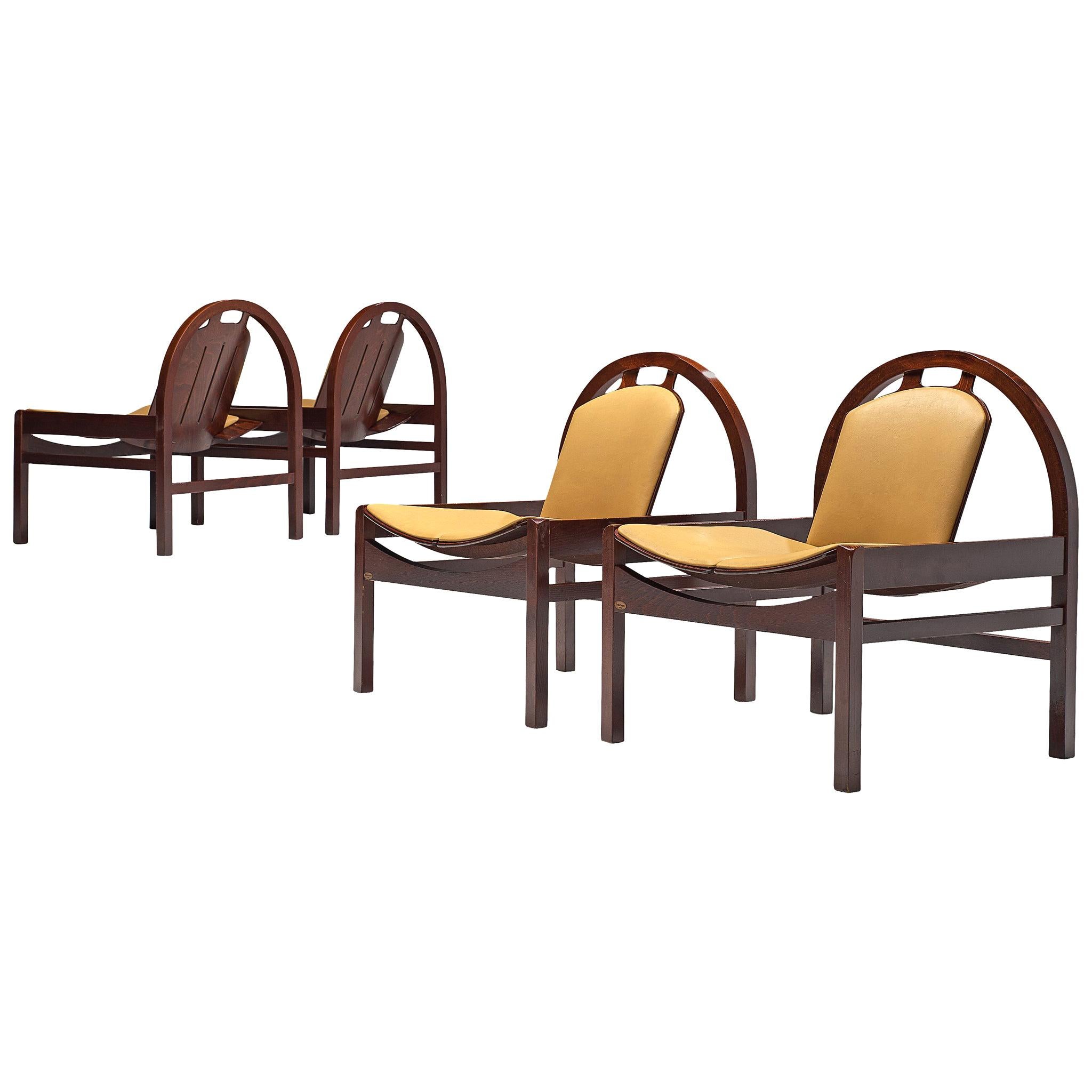 Argo' Set of Four Lounge Chairs by Baumann