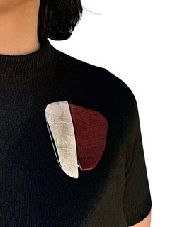 Argos Brooch in 950 Silver & Recycled Muirapiranga Wood by Lucía Rovira