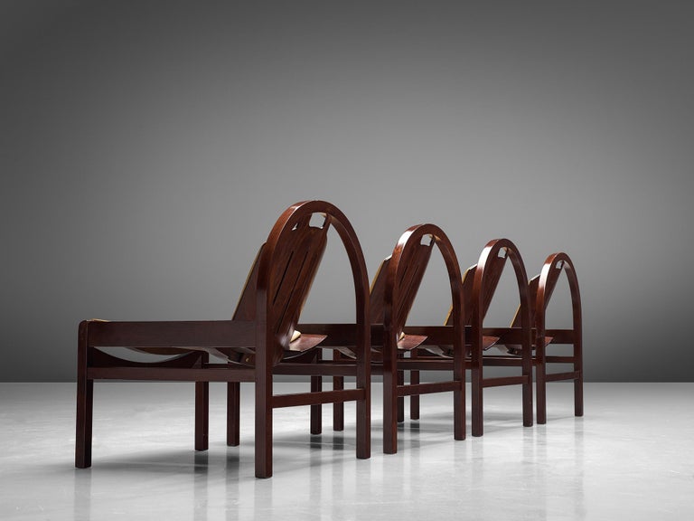 'Argos' Lounge Chairs by Baumann in Beech and Leather For Sale at