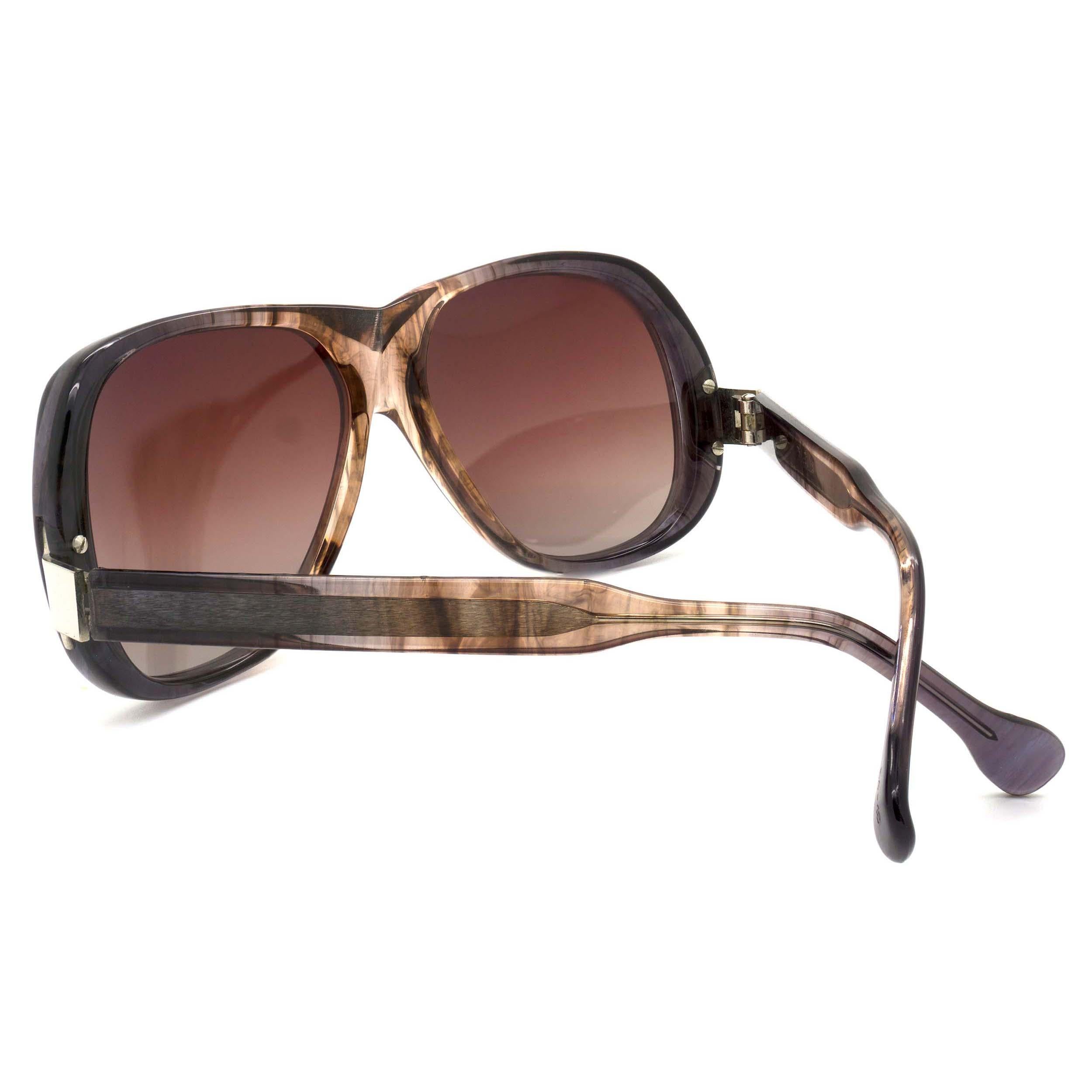 Argos kühne Vintage-Sonnenbrille, Frankreich, 70er-Jahre (Grau) im Angebot