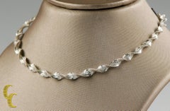 Arguron Sterling Silver Twisted Helix Rope Necklace, 20 Inches