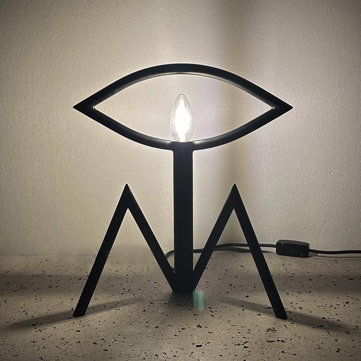 Iron Argus Table Lamp Stefan Bumm Germany 1985 For Sale