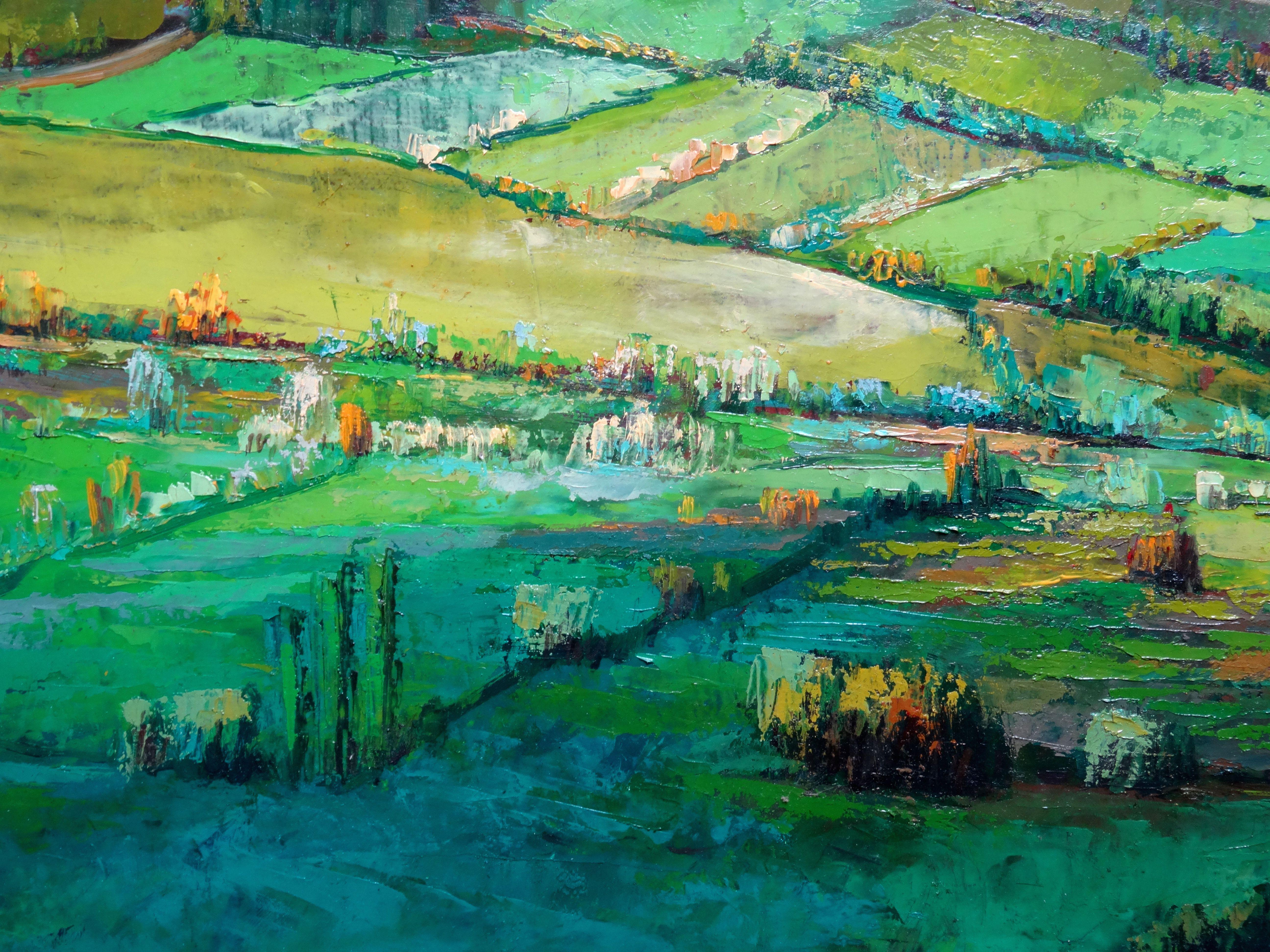 Before the thunderstorm. 2007, oil on canvas, 65x60 cm - Painting by Argvliani Nodari