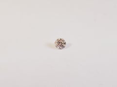 Rare Argyle, 0.12 Carat Natural Pink Champagne Round Shape Loose Diamond