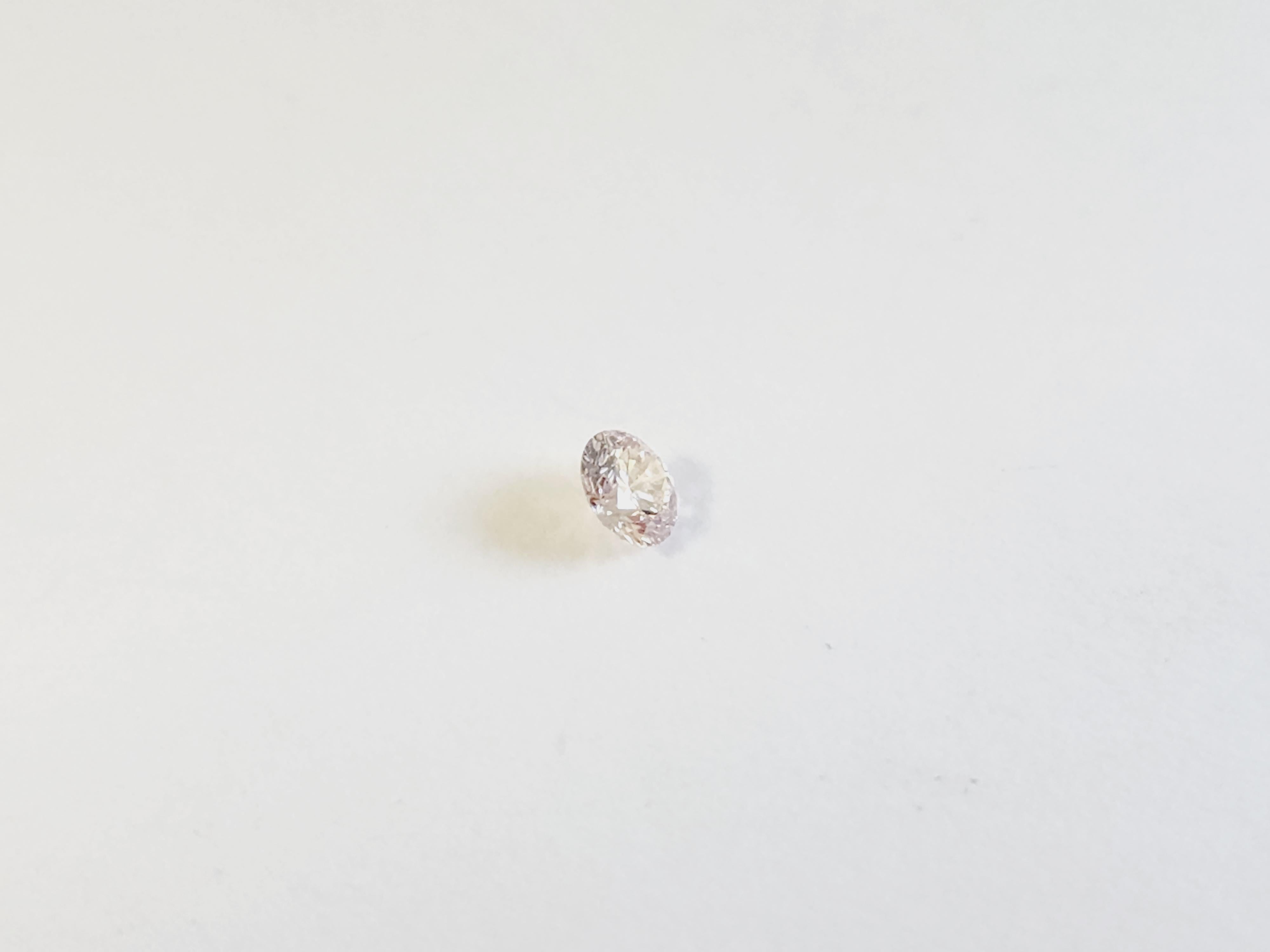 Argyle 0,12 Karat natürlicher rosa Champagner-Diamant in runder Form in Loser Diamant im Zustand „Neu“ im Angebot in Great Neck, NY