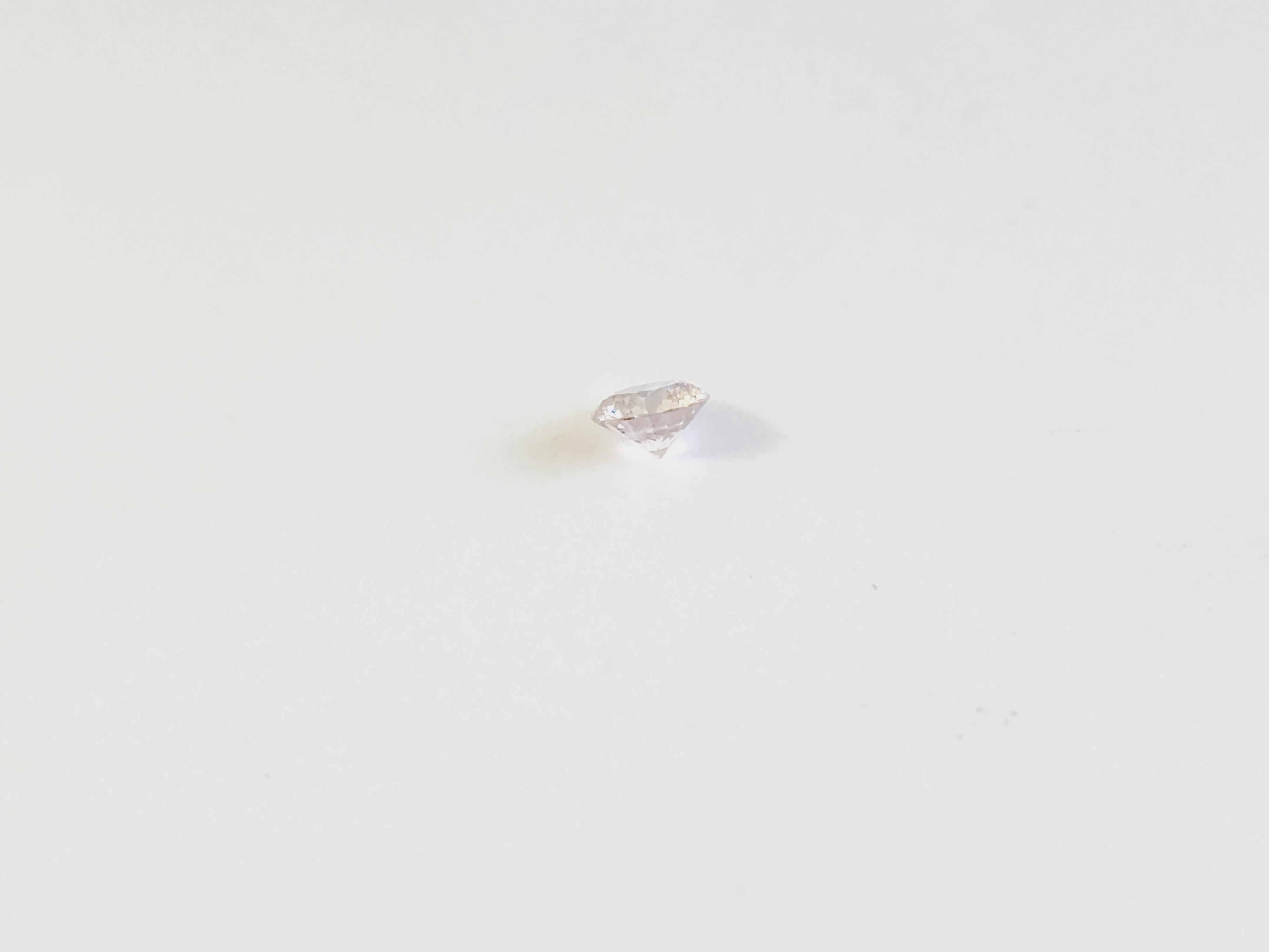 Round Cut Argyle 0.12 Carat Natural Pink Champagne Round Shape Loose Diamond For Sale