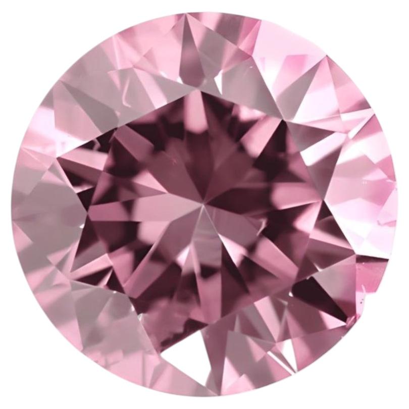 Argyle Australia 0.15ct Natural Loose Fancy Intense Pink 6P Round Diamond