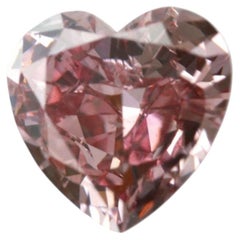 Argyle Australia 0.16ct Natural Loose Fancy Intense Pink 7P GIA Heart Diamond