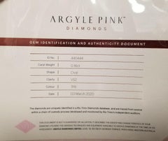 Argyle Australia 0.16ct Natural Loose Fancy Light Pink 7PR GIA Oval VS1