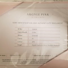 Argyle Australia 0.18ct Natural Loose Fancy Intense Pink Diamond Emerald 4PR