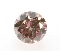 Argyle Australia 0.20ct Natural Loose Fancy Orangy Pink Diamond Round PC2 VS1