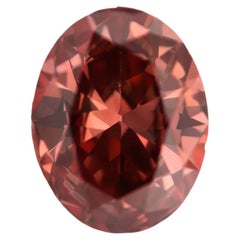 Argyle Australia : diamant naturel PC3 de 0,37 ct, couleur « Fancy Deep Orange Pink », certifié GIA, taille ovale