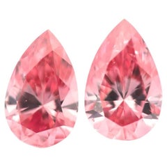 Argyle Australia 4P 0.43ct Natural Loose Fancy Vivid Pink Pear Diamonds