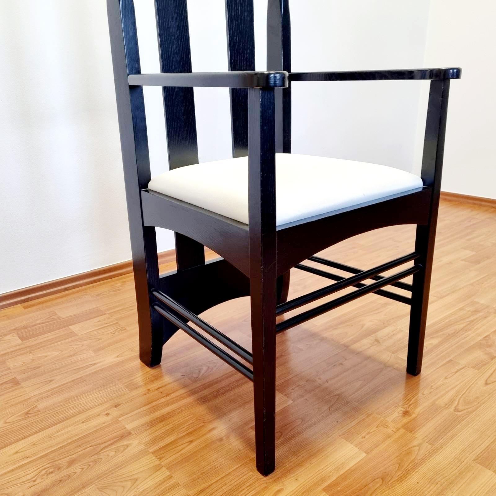 Argyle Chairs, Design by Charles.R.Mackintosh, Atelier International Italy 90s For Sale 4